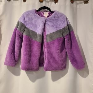 Cat and Jack purple fuzzy jacket